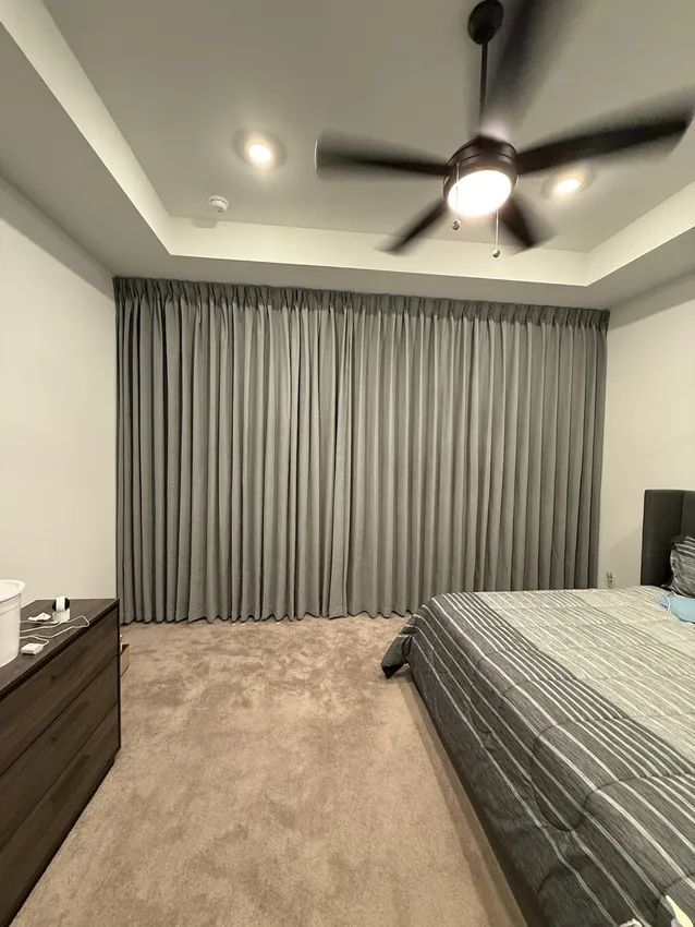 Olive Leaf Blinds window treatment installation 26