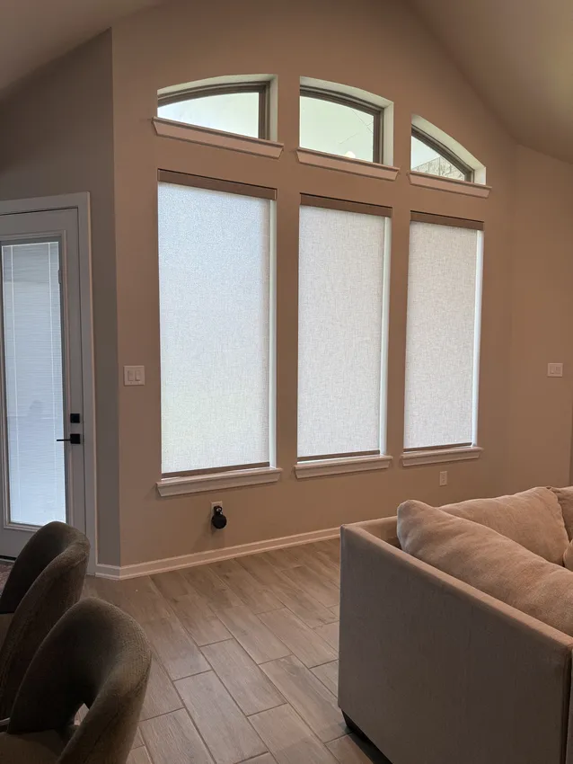 Olive Leaf Blinds window treatment installation 40