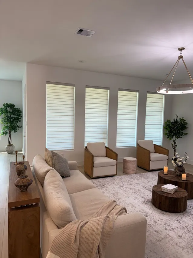 Olive Leaf Blinds window treatment installation 50