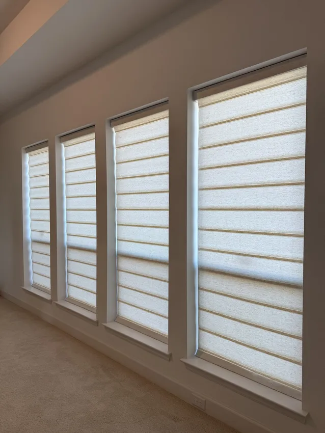 Olive Leaf Blinds window treatment installation 48