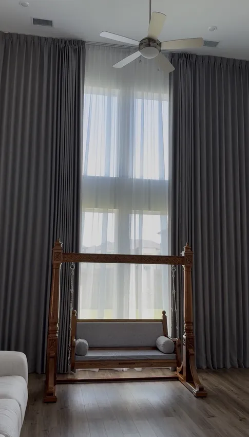 Olive Leaf Blinds window treatment installation 46
