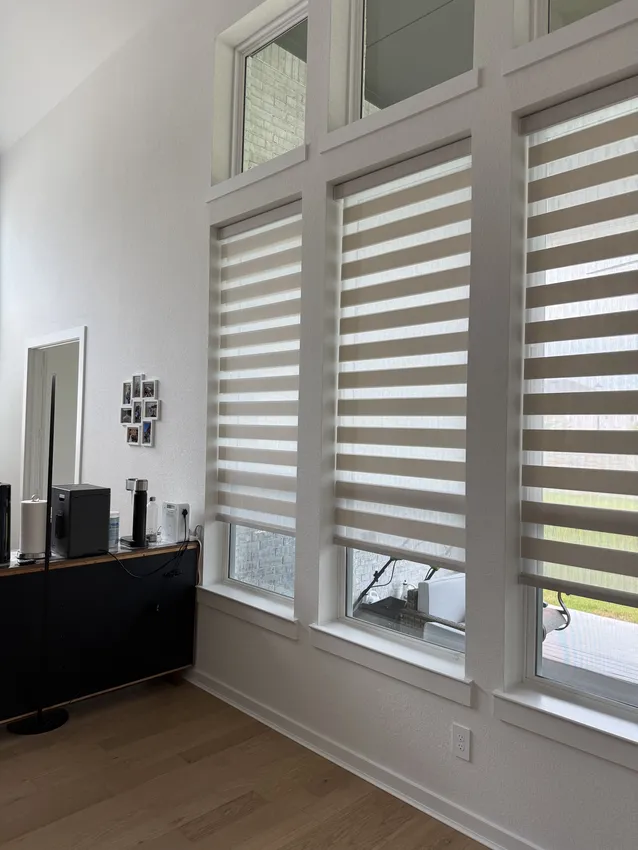 Olive Leaf Blinds window treatment installation 25