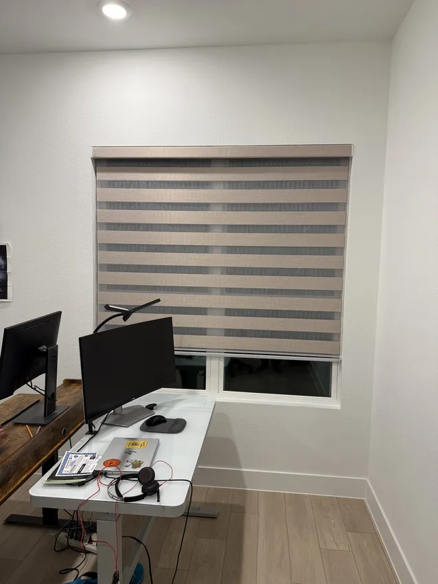 Olive Leaf Blinds window treatment installation 9