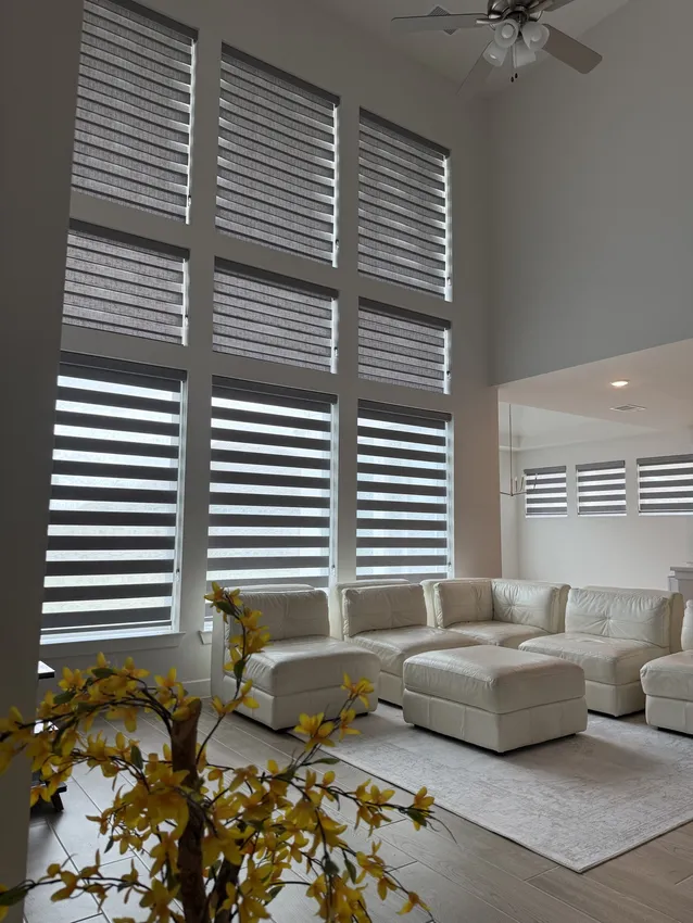 Olive Leaf Blinds window treatment installation 22
