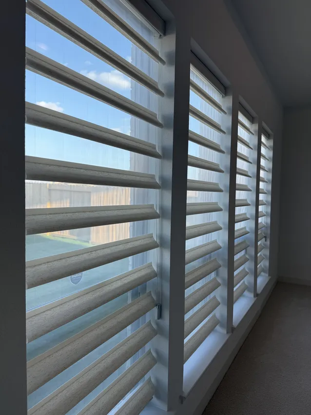 Olive Leaf Blinds window treatment installation 47