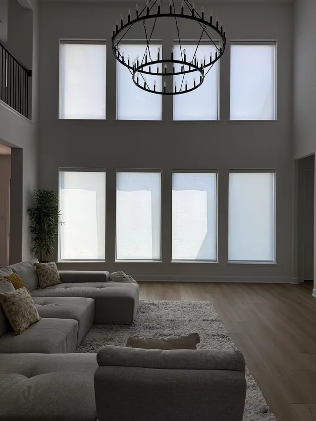 Olive Leaf Blinds window treatment installation 32