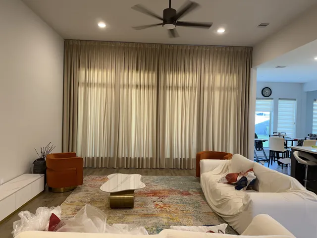 Olive Leaf Blinds window treatment installation 17
