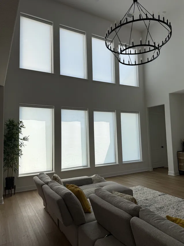 Olive Leaf Blinds window treatment installation 34