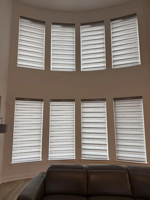 Olive Leaf Blinds window treatment installation 7