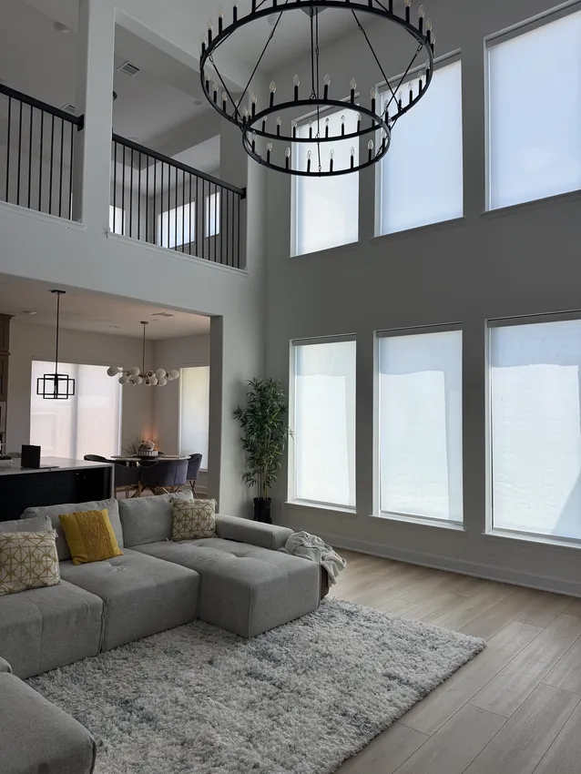 Olive Leaf Blinds window treatment installation 33
