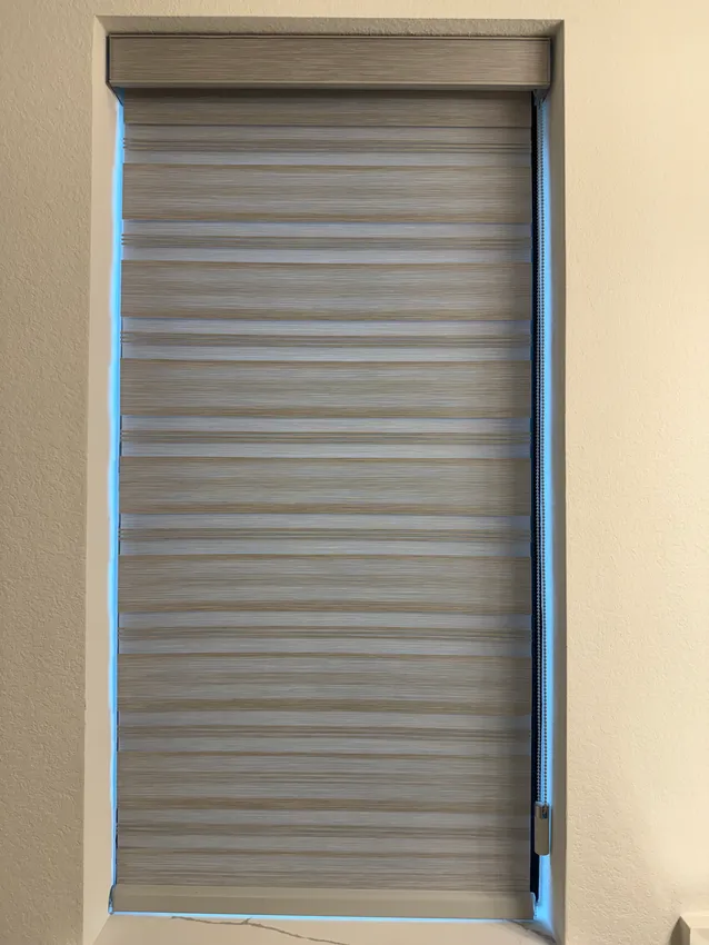 Olive Leaf Blinds window treatment installation 12