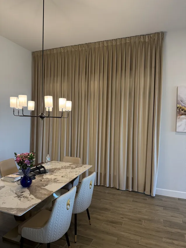 Olive Leaf Blinds window treatment installation 4